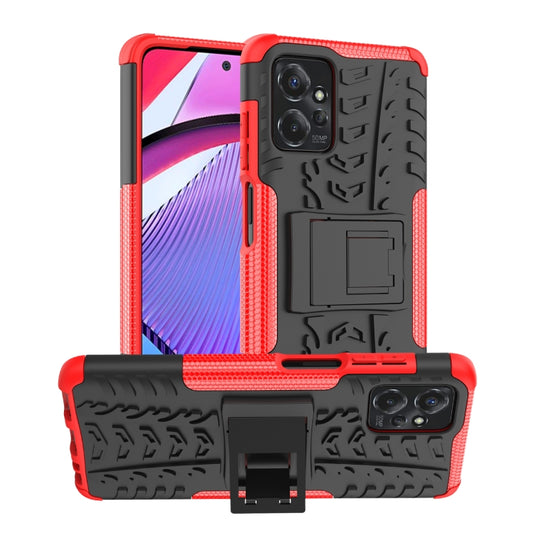 Tire Texture TPU + PC Phone Case with Holder, For Motorola Moto G Power 5G 2023