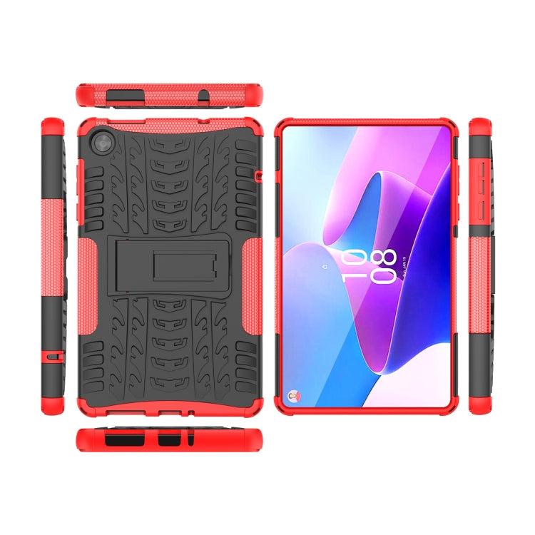 Tire Texture TPU + PC Tablet Case with Holder, For Lenovo Tab M10, For Lenovo Tab M8 4th Gen