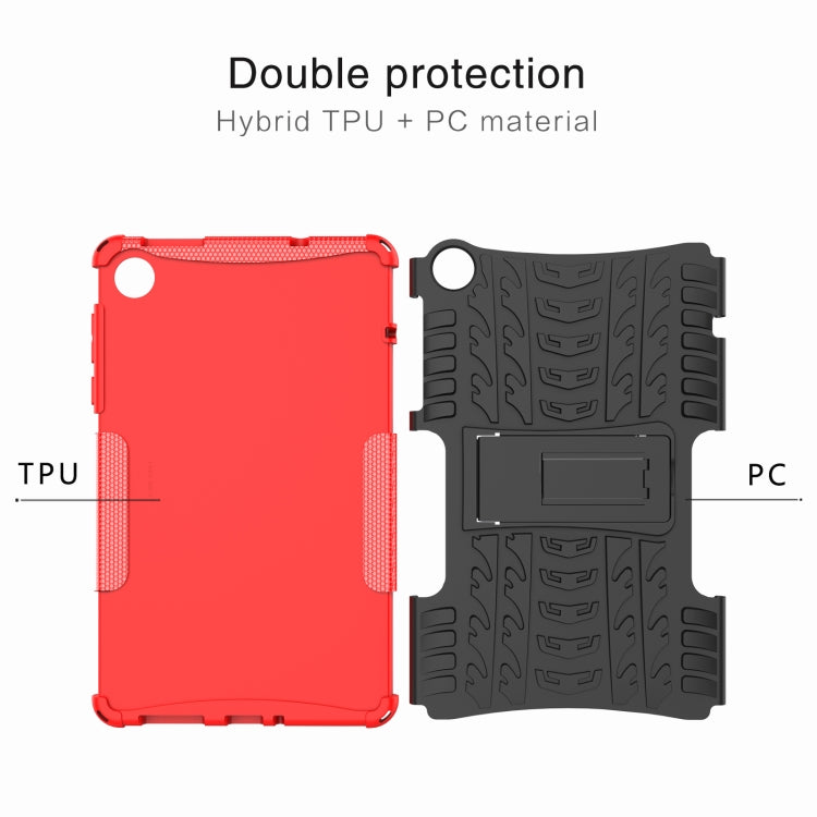 Tire Texture TPU + PC Tablet Case with Holder, For Lenovo Tab M10, For Lenovo Tab M8 4th Gen