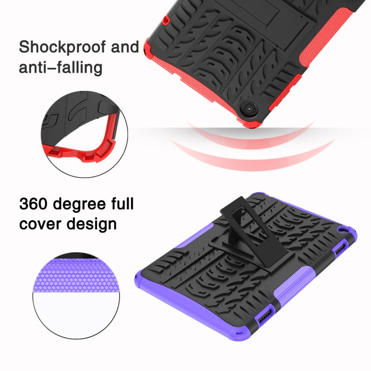 Tire Texture TPU + PC Tablet Case with Holder, For Lenovo Tab M10, For Lenovo Tab M8 4th Gen
