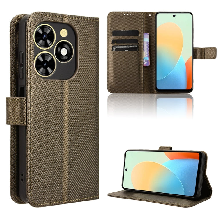 Diamond Texture Leather Phone Case, For Tecno Camon 30 Premier 5G, For Tecno Pova 6 Neo 4G, For Tecno Pova 6 4G, For Tecno Camon 30 Pro 5G, For Tecno Camon 30 5G / 4G, For Tecno Pova 6 Pro 5G, For Tecno Spark 20 Pro+ 4G, For Tecno Spark 20 Pro 4G      ...