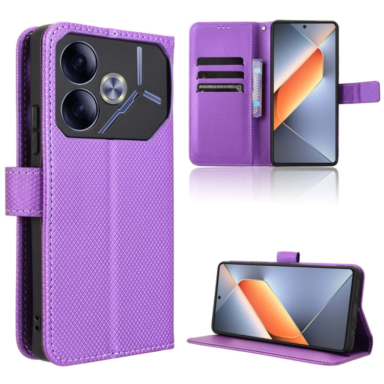 Diamond Texture Leather Phone Case, For Tecno Camon 30 Premier 5G, For Tecno Pova 6 Neo 4G, For Tecno Pova 6 4G, For Tecno Camon 30 Pro 5G, For Tecno Camon 30 5G / 4G, For Tecno Pova 6 Pro 5G, For Tecno Spark 20 Pro+ 4G, For Tecno Spark 20 Pro 4G      ...