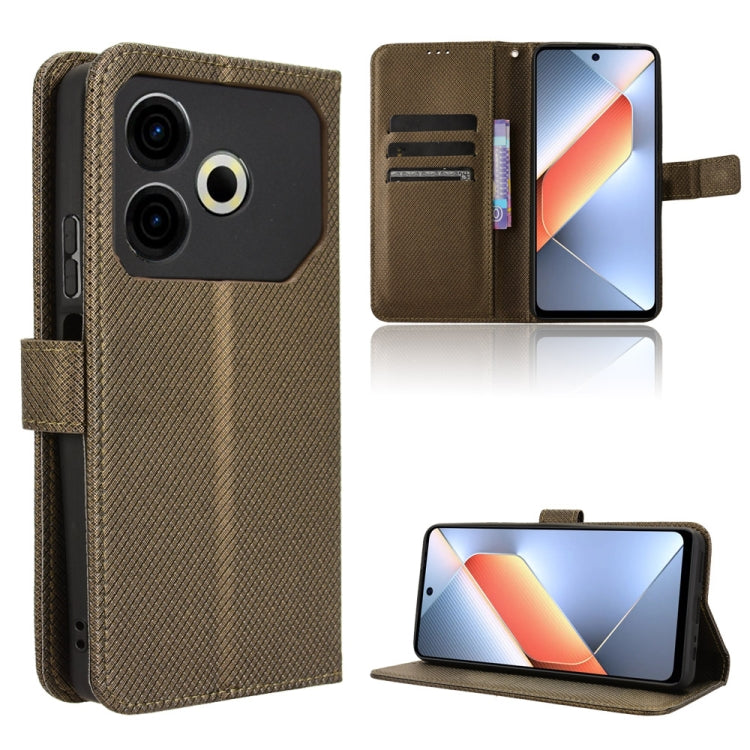 Diamond Texture Leather Phone Case, For Tecno Camon 30 Premier 5G, For Tecno Pova 6 Neo 4G, For Tecno Pova 6 4G, For Tecno Camon 30 Pro 5G, For Tecno Camon 30 5G / 4G, For Tecno Pova 6 Pro 5G, For Tecno Spark 20 Pro+ 4G, For Tecno Spark 20 Pro 4G      ...