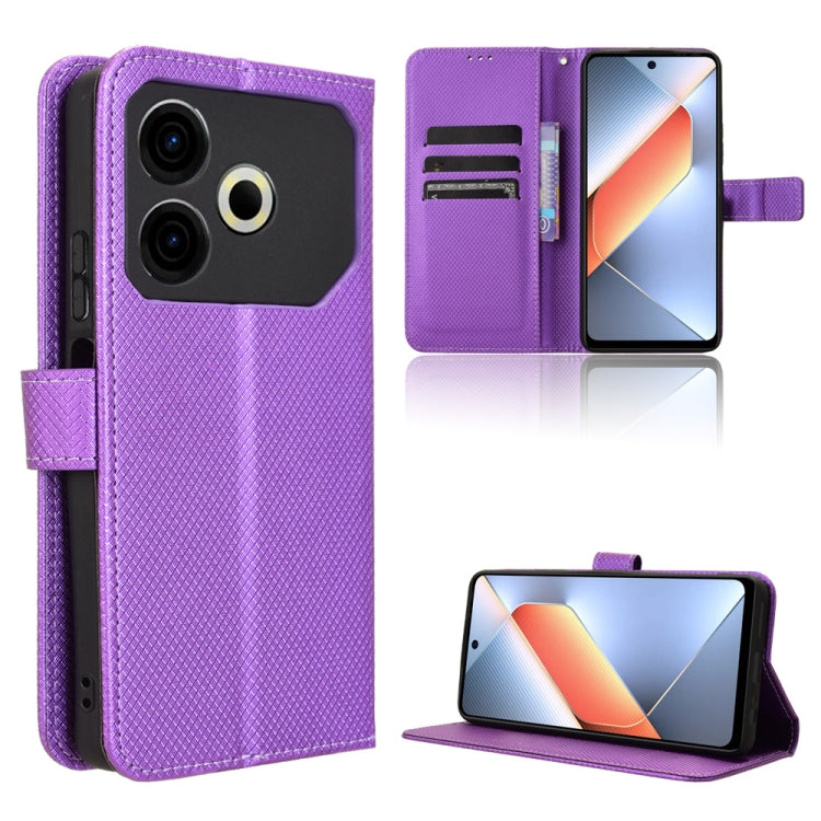 Diamond Texture Leather Phone Case, For Tecno Camon 30 Premier 5G, For Tecno Pova 6 Neo 4G, For Tecno Pova 6 4G, For Tecno Camon 30 Pro 5G, For Tecno Camon 30 5G / 4G, For Tecno Pova 6 Pro 5G, For Tecno Spark 20 Pro+ 4G, For Tecno Spark 20 Pro 4G      ...