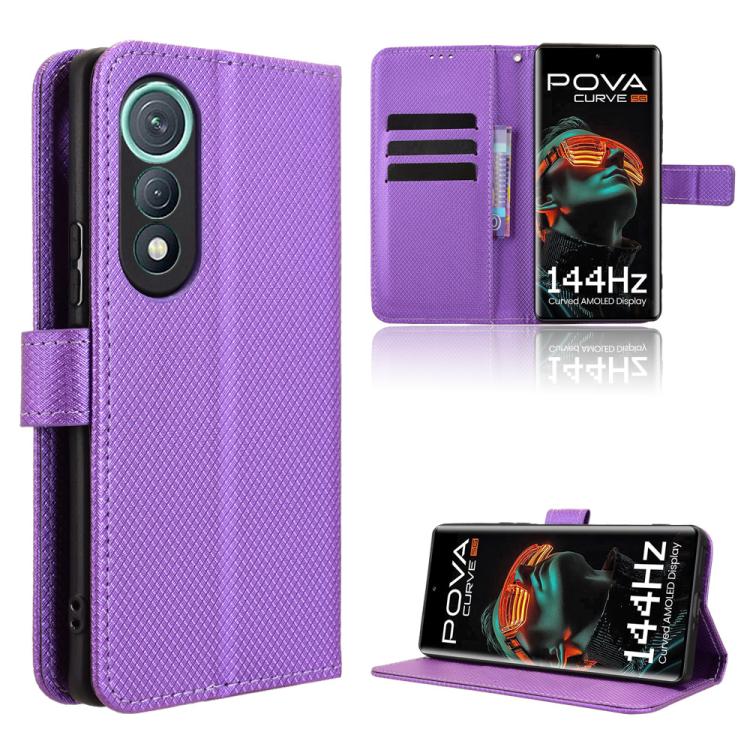 Diamond Texture Leather Phone Case, For Tecno Pova 7 5G, For Tecno Spark 40 Pro+ 4G, For Tecno Spark 40 Pro 4G, For Tecno Spark 40 4G, For Tecno Pova 7 Ultra 5G, For Tecno Pova 7 4G, For Tecno Spark Go 2 4G, For Tecno Pova Curve 5G                     ...