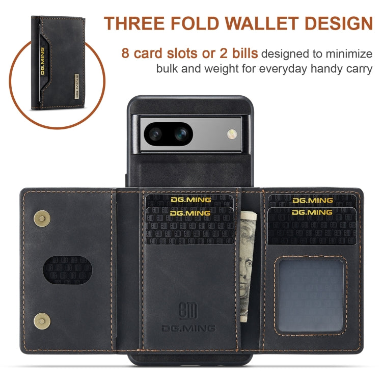 DG.MING M2 Series 3-Fold Multi Card Bag + Magnetic Phone Case, For Google Pixel 8a, For Google Pixel 7a, For Google Pixel 6