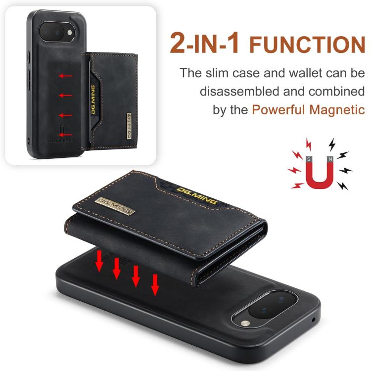 DG.MING M2 Series 3-Fold Multi Card Bag + Magnetic Phone Case, For Google Pixel 10a, For Google Pixel 10 Pro XL, For Google Pixel 10 / 10 Pro, For Google Pixel 9a, For Google Pixel 9 Pro XL, For Google Pixel 9 / 9 Pro, For Google Pixel 8a              ...