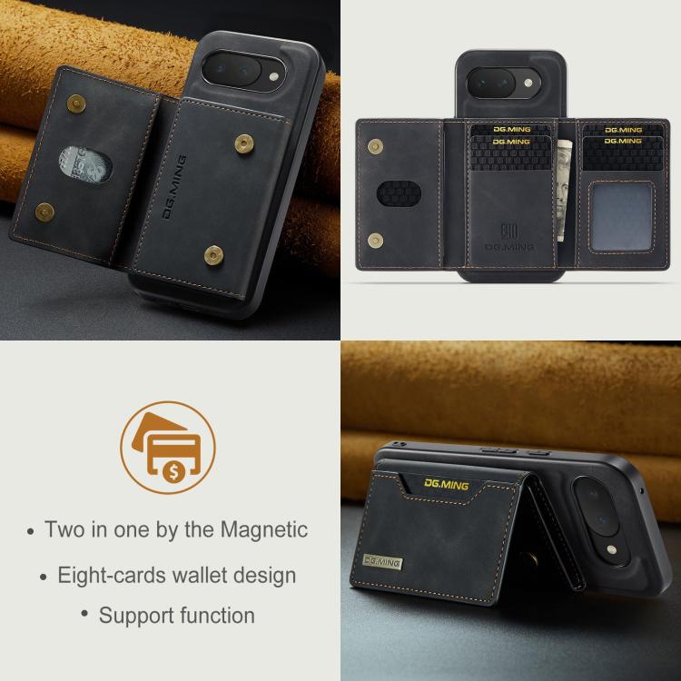 DG.MING M2 Series 3-Fold Multi Card Bag + Magnetic Phone Case, For Google Pixel 10a, For Google Pixel 10 Pro XL, For Google Pixel 10 / 10 Pro, For Google Pixel 9a, For Google Pixel 9 Pro XL, For Google Pixel 9 / 9 Pro, For Google Pixel 8a              ...