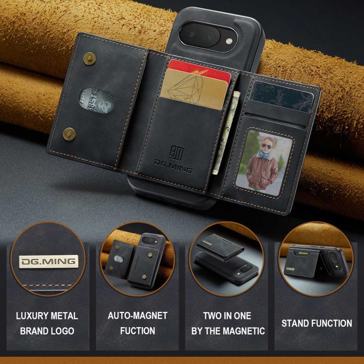 DG.MING M2 Series 3-Fold Multi Card Bag + Magnetic Phone Case, For Google Pixel 10a, For Google Pixel 10 Pro XL, For Google Pixel 10 / 10 Pro, For Google Pixel 9a, For Google Pixel 9 Pro XL, For Google Pixel 9 / 9 Pro, For Google Pixel 8a              ...