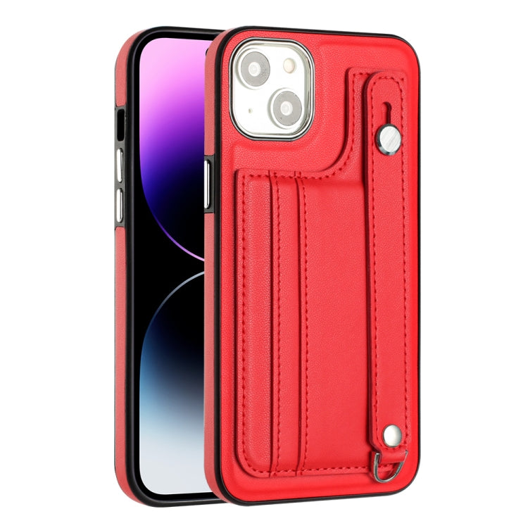 Shockproof Leather Phone Case with Wrist Strap, For iPhone 14, For iPhone 15 Pro Max, For iPhone 15 Pro, For iPhone 14 Plus, For iPhone 14 Pro, For iPhone 15 Plus, For iPhone 15, For iPhone 14 Pro Max