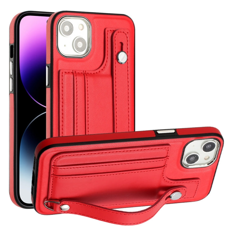 Shockproof Leather Phone Case with Wrist Strap, For iPhone 14, For iPhone 15 Pro Max, For iPhone 15 Pro, For iPhone 14 Plus, For iPhone 14 Pro, For iPhone 15 Plus, For iPhone 15, For iPhone 14 Pro Max