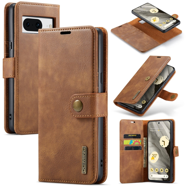 DG.MING Crazy Horse Texture Detachable Magnetic Leather Phone Case, For Google Pixel 8, For Google Pixel 7a