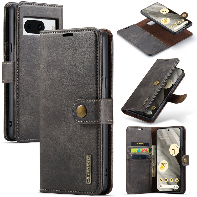 DG.MING Crazy Horse Texture Detachable Magnetic Leather Phone Case, For Google Pixel 8, For Google Pixel 7a