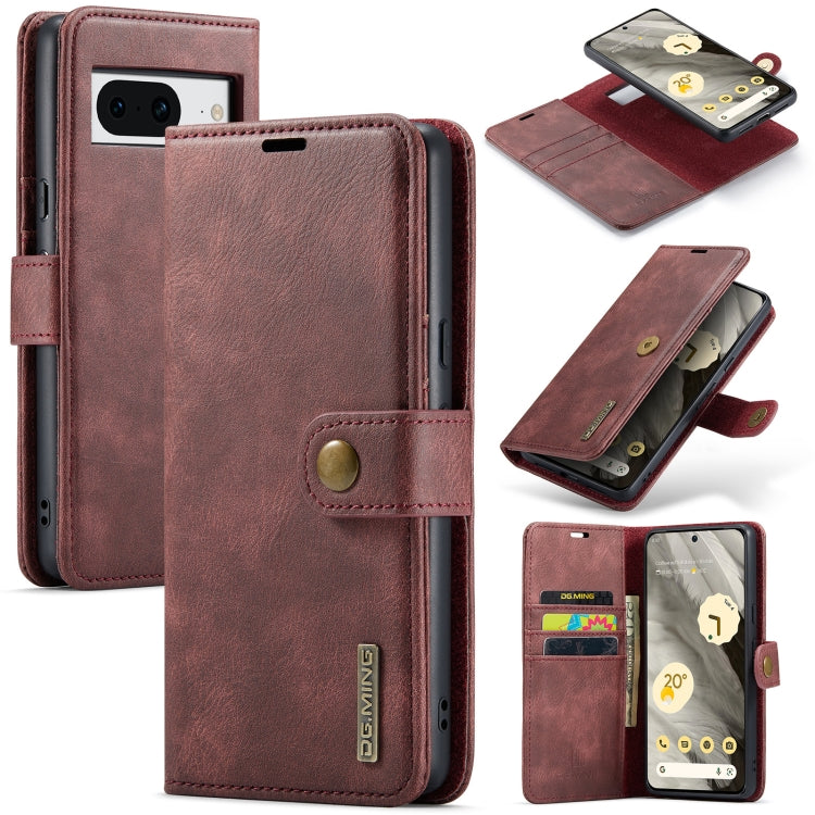 DG.MING Crazy Horse Texture Detachable Magnetic Leather Phone Case, For Google Pixel 8, For Google Pixel 7a