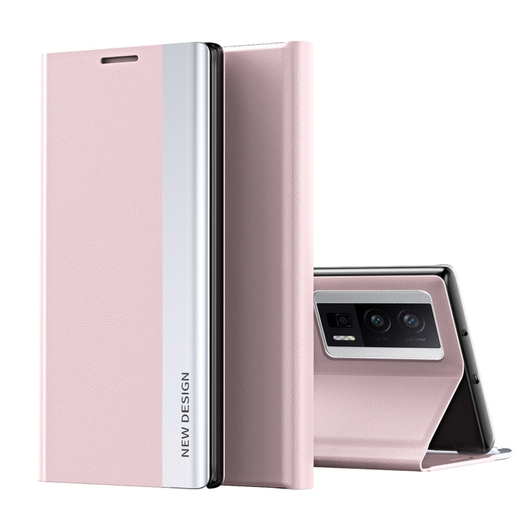 Side Side Electroplated Magnetic Leather Phone Case, For Xiaomi Poco F5 Pro, For Xiaomi Poco F5