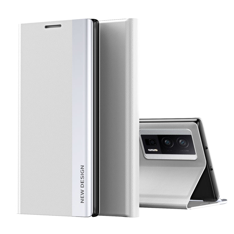 Side Side Electroplated Magnetic Leather Phone Case, For Xiaomi Poco F5 Pro, For Xiaomi Poco F5
