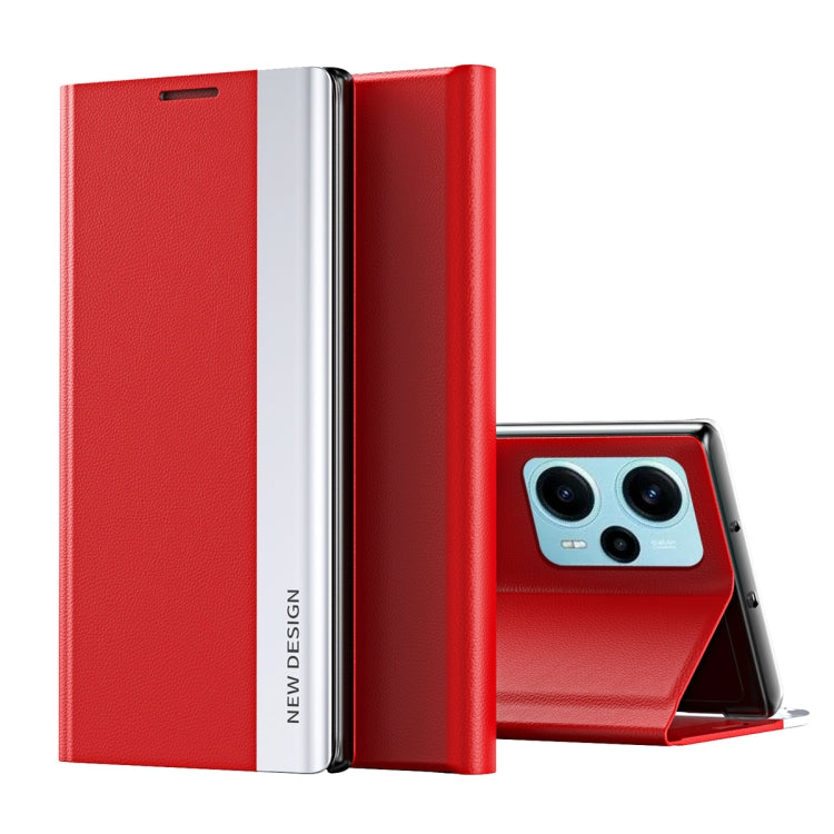 Side Side Electroplated Magnetic Leather Phone Case, For Xiaomi Poco F5 Pro, For Xiaomi Poco F5