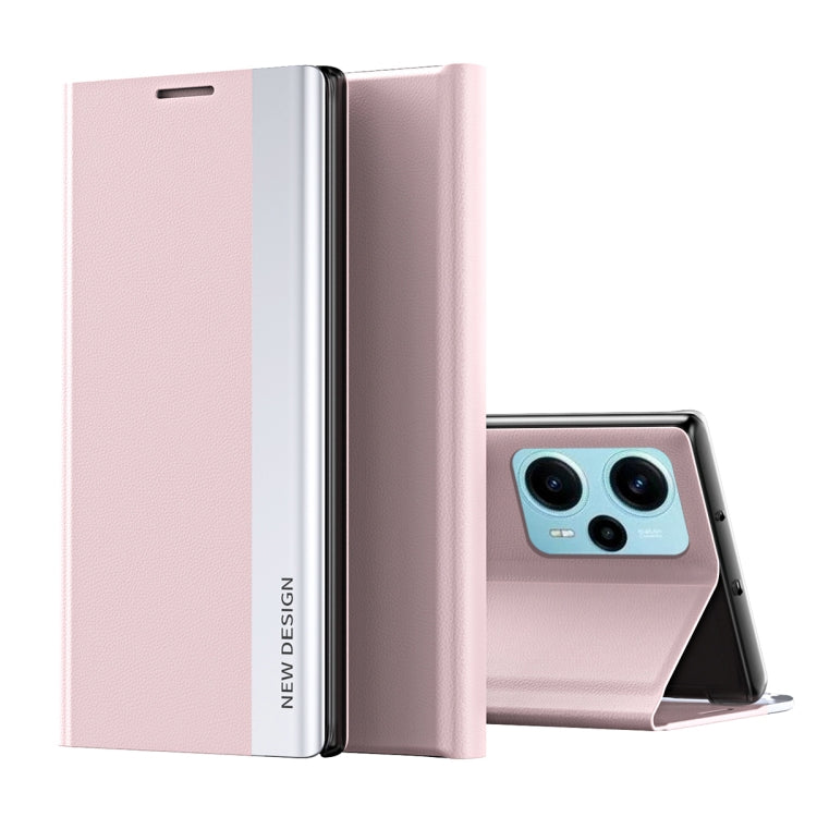Side Side Electroplated Magnetic Leather Phone Case, For Xiaomi Poco F5 Pro, For Xiaomi Poco F5