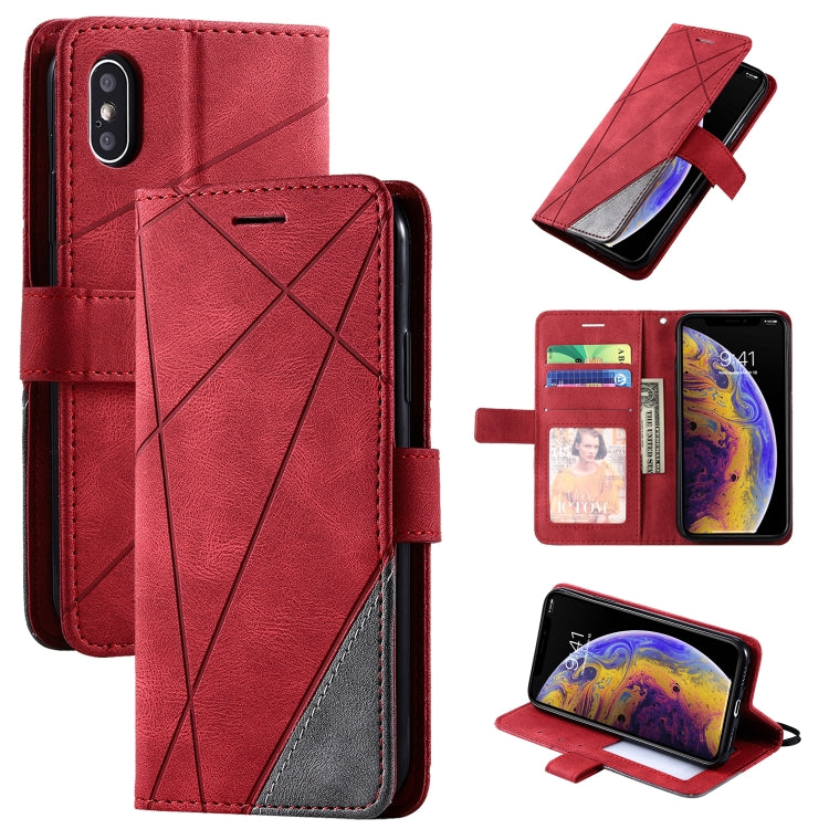 Skin Feel Splicing Horizontal Flip Leather Case with Holder & Card Slots & Wallet & Photo Frame, For iPhone XS / X, For iPhone 11, For iPhone 11 Pro, For iPhone 11 Pro Max, For iPhone SE 2022 / SE 2020 / 8 / 7, For Xiaomi Redmi Note 8                  ...