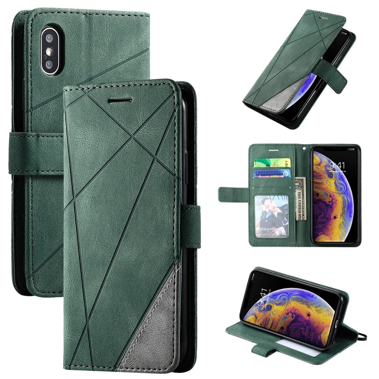 Skin Feel Splicing Horizontal Flip Leather Case with Holder & Card Slots & Wallet & Photo Frame, For iPhone XS / X, For iPhone 11, For iPhone 11 Pro, For iPhone 11 Pro Max, For iPhone SE 2022 / SE 2020 / 8 / 7, For Xiaomi Redmi Note 8                  ...