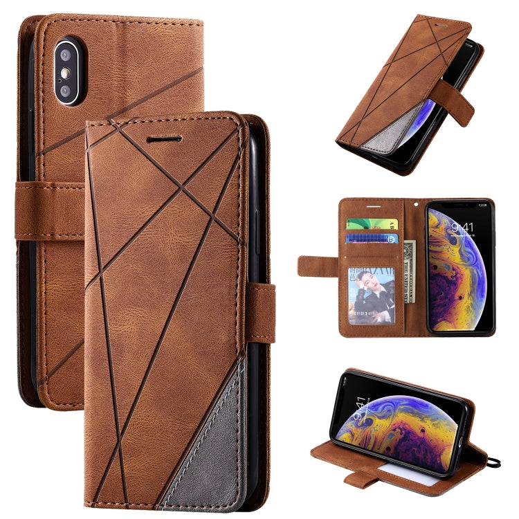Skin Feel Splicing Horizontal Flip Leather Case with Holder & Card Slots & Wallet & Photo Frame, For iPhone XS / X, For iPhone 11, For iPhone 11 Pro, For iPhone 11 Pro Max, For iPhone SE 2022 / SE 2020 / 8 / 7, For Xiaomi Redmi Note 8                  ...
