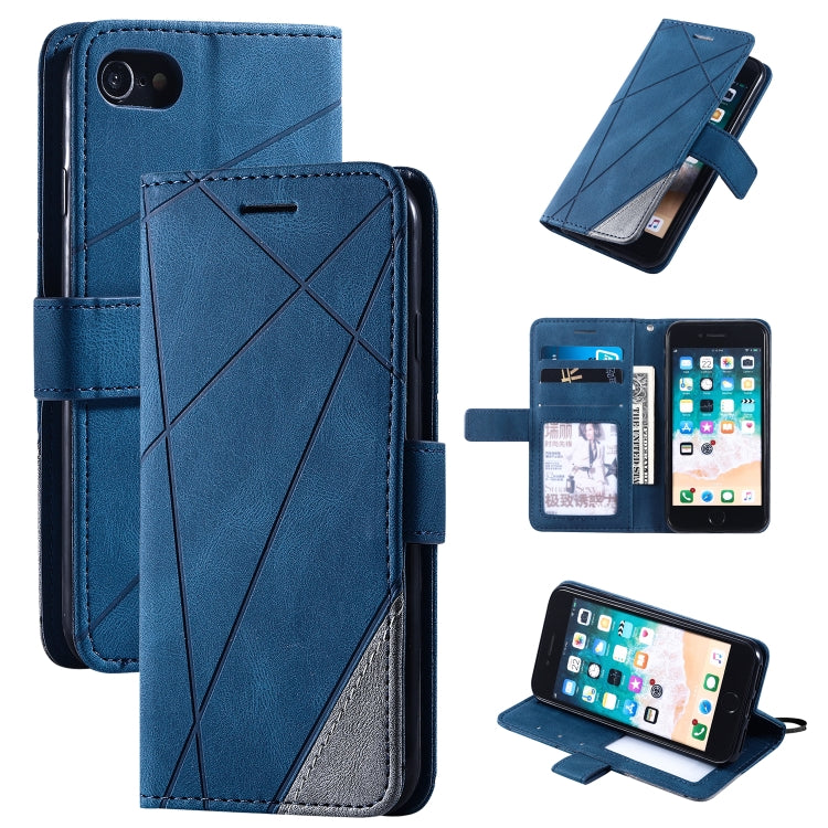 Skin Feel Splicing Horizontal Flip Leather Case with Holder & Card Slots & Wallet & Photo Frame, For iPhone XS / X, For iPhone 6 Plus, For iPhone 6, For iPhone 7 Plus, For iPhone 11, For iPhone 11 Pro, For iPhone 11 Pro Max                             ...