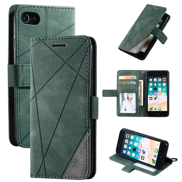Skin Feel Splicing Horizontal Flip Leather Case with Holder & Card Slots & Wallet & Photo Frame, For iPhone XS / X, For iPhone 6 Plus, For iPhone 6, For iPhone 7 Plus, For iPhone 11, For iPhone 11 Pro, For iPhone 11 Pro Max                             ...