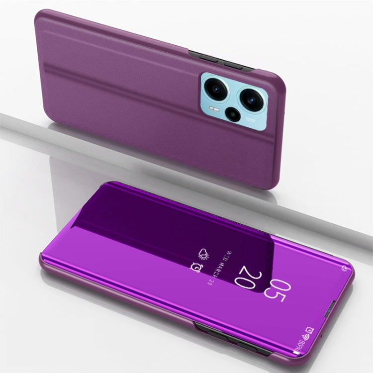 Plated Mirror Kickstand Flip Leather Phone Case, For Xiaomi Poco F5, For Xiaomi Poco F5 Pro