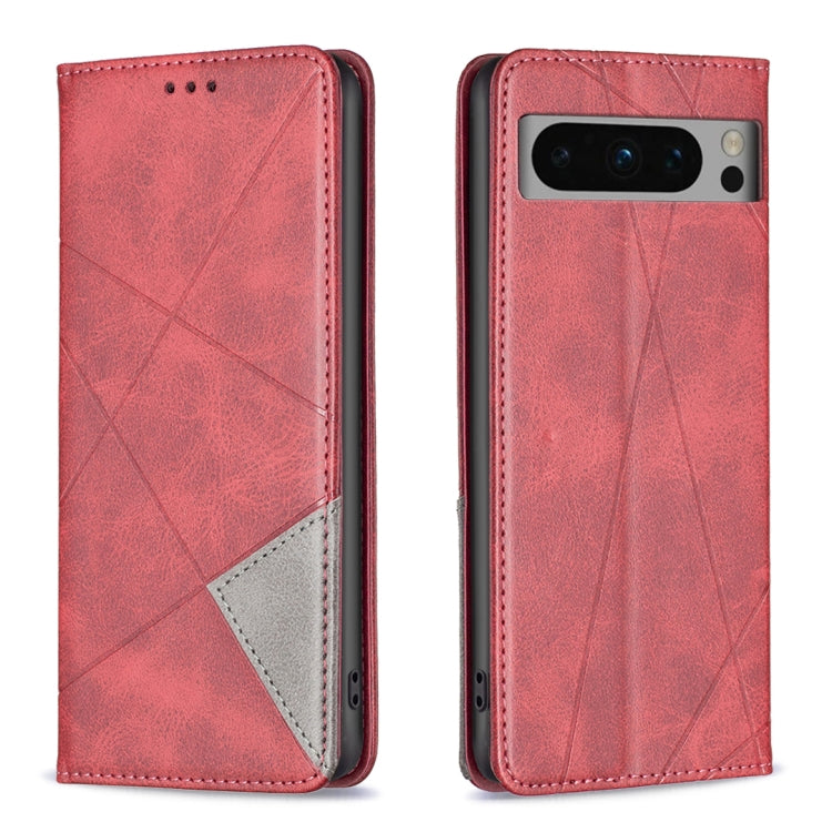 Rhombus Texture Magnetic Leather Phone Case, For Google Pixel 11 / 11 Pro, For Google Pixel 10a, For Google Pixel 8a, For Google Pixel 8 Pro, For Google Pixel 8