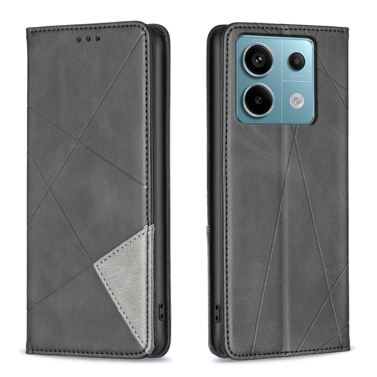 Rhombus Texture Magnetic Leather Phone Case, For Xiaomi Redmi Note 13 Pro+ 5G, For Xiaomi Redmi Note 13 Pro 5G, For Xiaomi 13T / 13T Pro / Redmi K60 Ultra, For Xiaomi Redmi K70 / K70 Pro, For Xiaomi Redmi 12 4G, For Xiaomi Poco F5 5G / Redmi Note 12 Tu...
