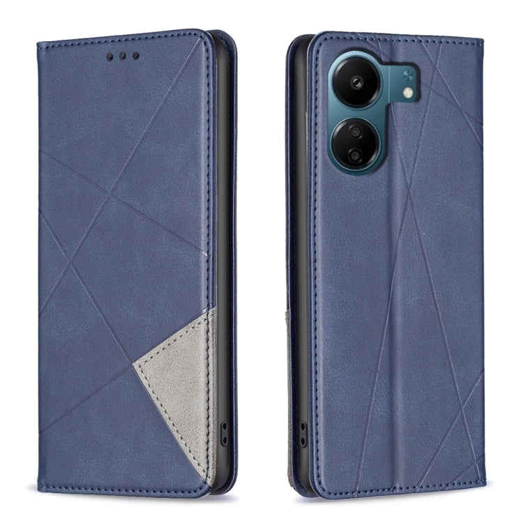 Rhombus Texture Magnetic Leather Phone Case, For Xiaomi Poco M6 4G / Redmi 13 4G, For Xiaomi Redmi Note 13 Pro 4G Global, For Xiaomi Poco M6 Pro 4G, For Xiaomi Redmi A3, For Xiaomi Redmi Note 13 4G Global, For Xiaomi Redmi K70E, For Xiaomi Redmi Note 1...