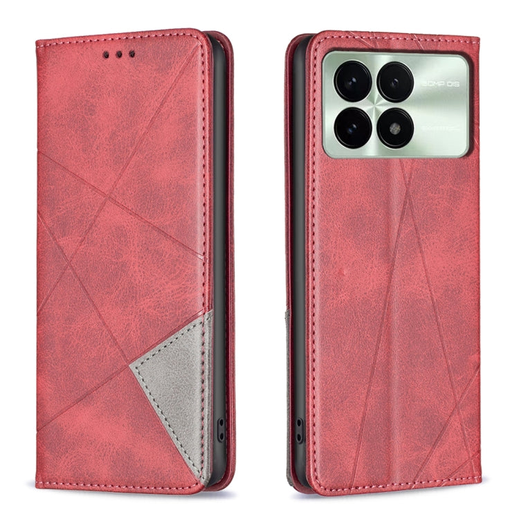 Rhombus Texture Magnetic Leather Phone Case, For Xiaomi Redmi Note 13 Pro+ 5G, For Xiaomi Redmi Note 13 Pro 5G, For Xiaomi 13T / 13T Pro / Redmi K60 Ultra, For Xiaomi Redmi K70 / K70 Pro, For Xiaomi Redmi 12 4G, For Xiaomi Poco F5 5G / Redmi Note 12 Tu...