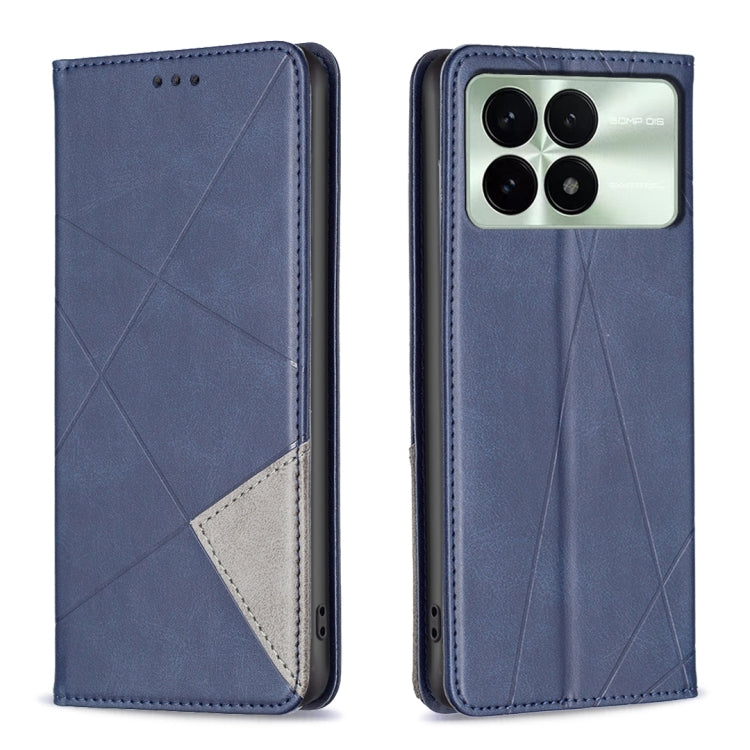 Rhombus Texture Magnetic Leather Phone Case, For Xiaomi Poco M6 4G / Redmi 13 4G, For Xiaomi Redmi Note 13 Pro 4G Global, For Xiaomi Poco M6 Pro 4G, For Xiaomi Redmi A3, For Xiaomi Redmi Note 13 4G Global, For Xiaomi Redmi K70E, For Xiaomi Redmi Note 1...