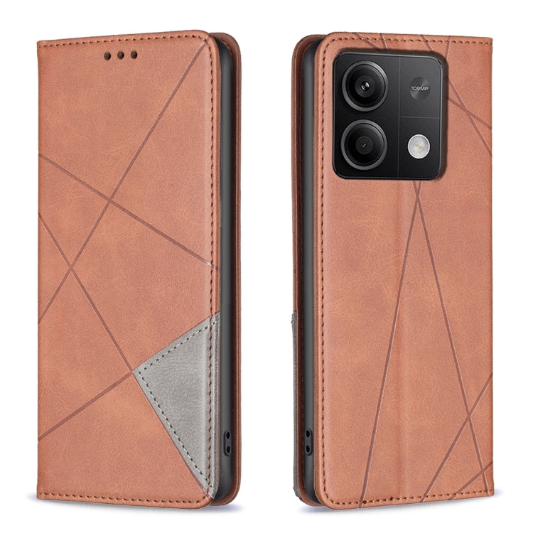 Rhombus Texture Magnetic Leather Phone Case, For Xiaomi Poco M6 4G / Redmi 13 4G, For Xiaomi Redmi Note 13 Pro 4G Global, For Xiaomi Poco M6 Pro 4G, For Xiaomi Redmi A3, For Xiaomi Redmi Note 13 4G Global, For Xiaomi Redmi K70E, For Xiaomi Redmi Note 1...