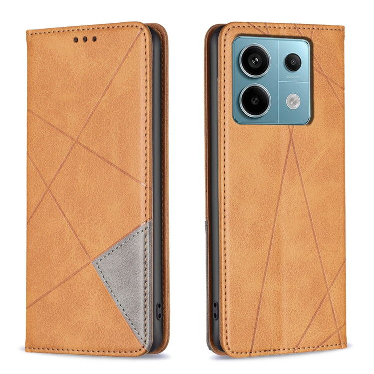 Rhombus Texture Magnetic Leather Phone Case, For Xiaomi Poco M6 4G / Redmi 13 4G, For Xiaomi Redmi Note 13 Pro 4G Global, For Xiaomi Poco M6 Pro 4G, For Xiaomi Redmi A3, For Xiaomi Redmi Note 13 4G Global, For Xiaomi Redmi K70E, For Xiaomi Redmi Note 1...