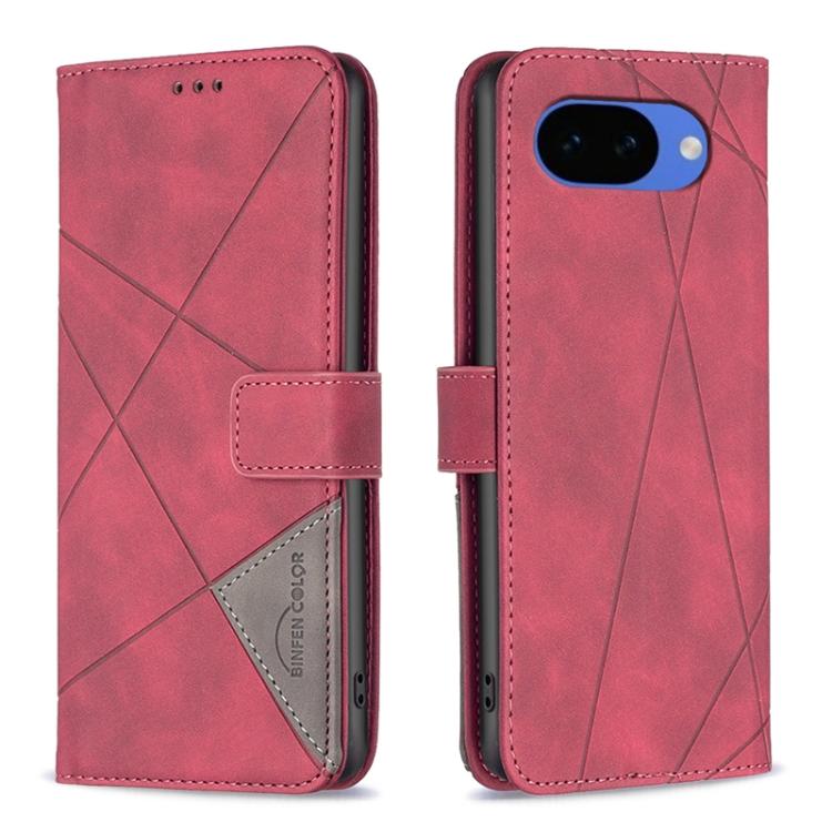 Magnetic Buckle Rhombus Texture Leather Phone Case, For Google Pixel 11a, For Google Pixel 11 / 11 Pro, For Google Pixel 10a, For Google Pixel 9A, For Google Pixel 9 Pro, For Google Pixel 9, For Google Pixel 8a, For Google Pixel 8 Pro