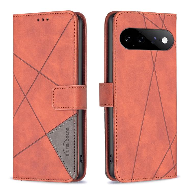 Magnetic Buckle Rhombus Texture Leather Phone Case, For Google Pixel 11a, For Google Pixel 11 / 11 Pro, For Google Pixel 10a, For Google Pixel 9A, For Google Pixel 9 Pro, For Google Pixel 9, For Google Pixel 8a, For Google Pixel 8 Pro