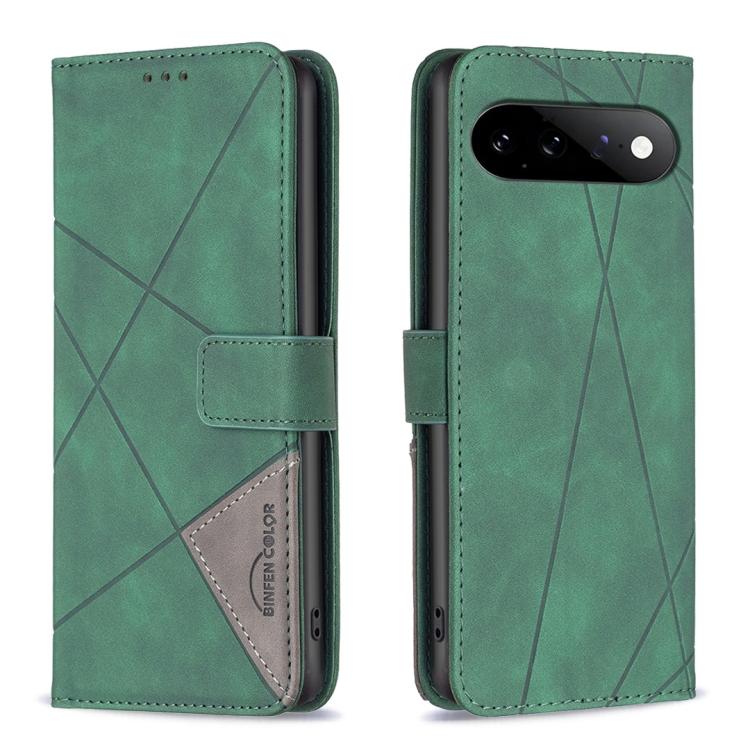 Magnetic Buckle Rhombus Texture Leather Phone Case, For Google Pixel 11a, For Google Pixel 11 / 11 Pro, For Google Pixel 10a, For Google Pixel 9A, For Google Pixel 9 Pro, For Google Pixel 9, For Google Pixel 8a, For Google Pixel 8 Pro