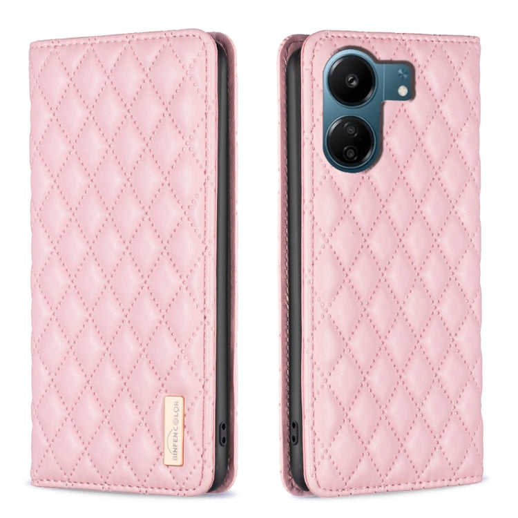 Diamond Lattice Magnetic Leather Flip Phone Case, For Xiaomi Poco M6 4G / Redmi 13 4G, For Xiaomi Redmi Note 13 Pro 4G Global, For Xiaomi Poco M6 Pro 4G, For Xiaomi Redmi A3, For Xiaomi Redmi Note 13 4G Global, For Xiaomi Redmi K70E                    ...