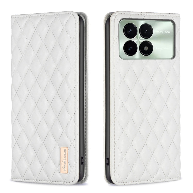 Diamond Lattice Magnetic Leather Flip Phone Case, For Xiaomi Poco M6 4G / Redmi 13 4G, For Xiaomi Redmi Note 13 Pro 4G Global, For Xiaomi Poco M6 Pro 4G, For Xiaomi Redmi A3, For Xiaomi Redmi Note 13 4G Global, For Xiaomi Redmi K70E                    ...