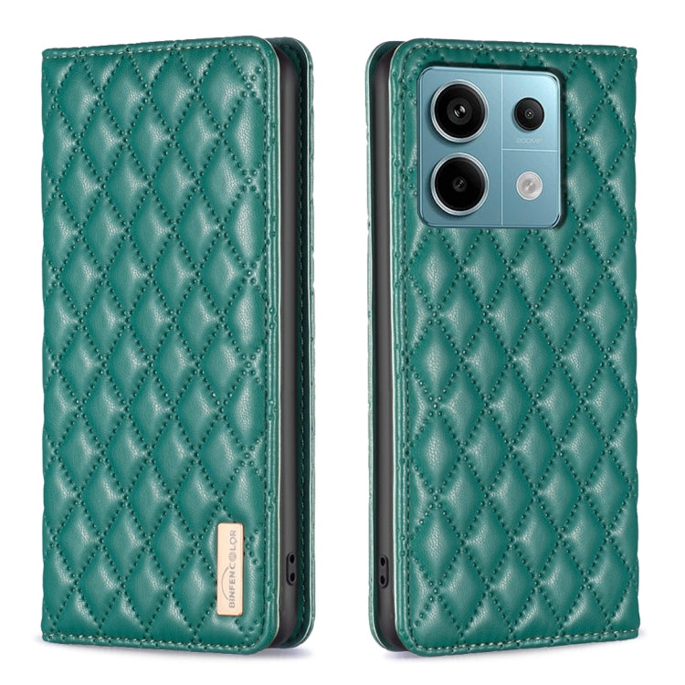 Diamond Lattice Magnetic Leather Flip Phone Case, For Xiaomi Poco M6 4G / Redmi 13 4G, For Xiaomi Redmi Note 13 Pro 4G Global, For Xiaomi Poco M6 Pro 4G, For Xiaomi Redmi A3, For Xiaomi Redmi Note 13 4G Global, For Xiaomi Redmi K70E                    ...