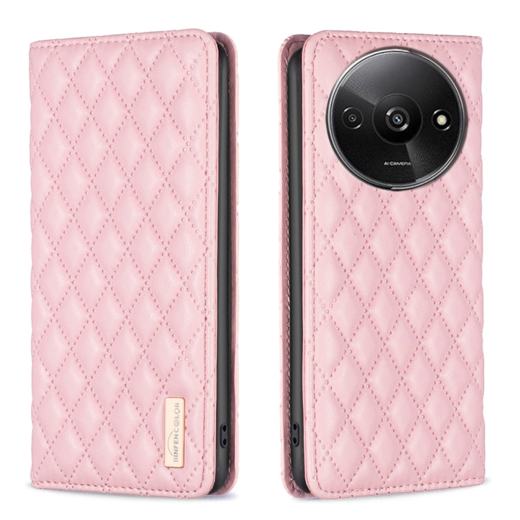Diamond Lattice Magnetic Leather Flip Phone Case, For Xiaomi Poco M6 4G / Redmi 13 4G, For Xiaomi Redmi Note 13 Pro 4G Global, For Xiaomi Poco M6 Pro 4G, For Xiaomi Redmi A3, For Xiaomi Redmi Note 13 4G Global, For Xiaomi Redmi K70E                    ...