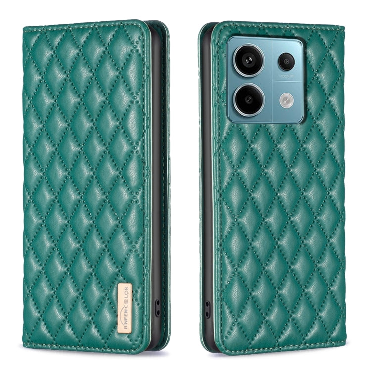 Diamond Lattice Magnetic Leather Flip Phone Case, For Xiaomi Poco M6 4G / Redmi 13 4G, For Xiaomi Redmi Note 13 Pro 4G Global, For Xiaomi Poco M6 Pro 4G, For Xiaomi Redmi A3, For Xiaomi Redmi Note 13 4G Global, For Xiaomi Redmi K70E                    ...