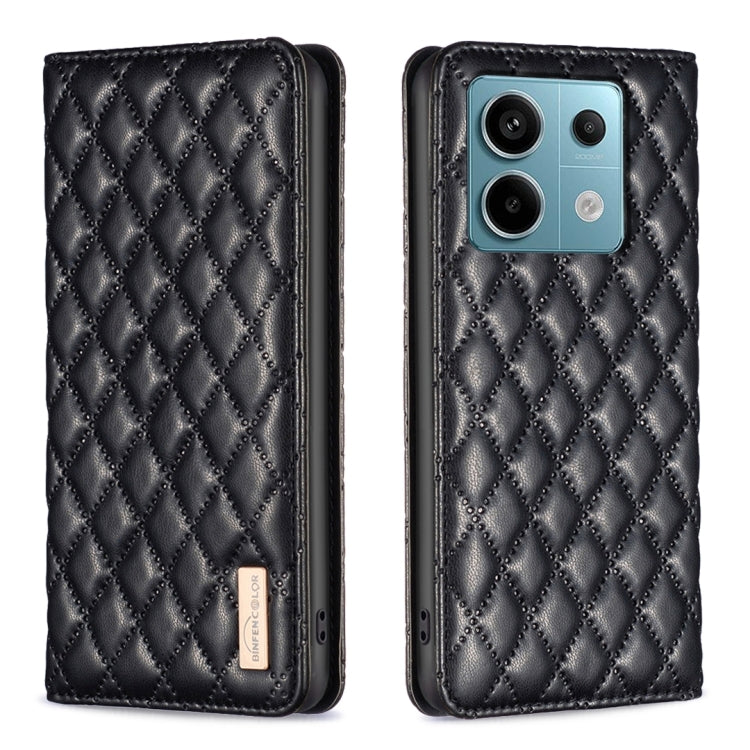 Diamond Lattice Magnetic Leather Flip Phone Case, For Xiaomi Poco M6 4G / Redmi 13 4G, For Xiaomi Redmi Note 13 Pro 4G Global, For Xiaomi Poco M6 Pro 4G, For Xiaomi Redmi A3, For Xiaomi Redmi Note 13 4G Global, For Xiaomi Redmi K70E                    ...