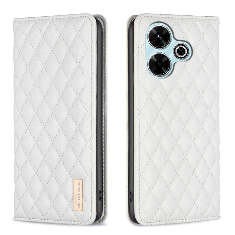 Diamond Lattice Magnetic Leather Flip Phone Case, For Xiaomi Poco M6 4G / Redmi 13 4G, For Xiaomi Redmi Note 13 Pro 4G Global, For Xiaomi Poco M6 Pro 4G, For Xiaomi Redmi A3, For Xiaomi Redmi Note 13 4G Global, For Xiaomi Redmi K70E                    ...