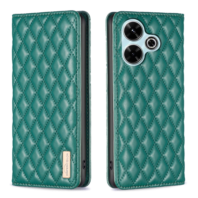 Diamond Lattice Magnetic Leather Flip Phone Case, For Xiaomi Poco M6 4G / Redmi 13 4G, For Xiaomi Redmi Note 13 Pro 4G Global, For Xiaomi Poco M6 Pro 4G, For Xiaomi Redmi A3, For Xiaomi Redmi Note 13 4G Global, For Xiaomi Redmi K70E                    ...