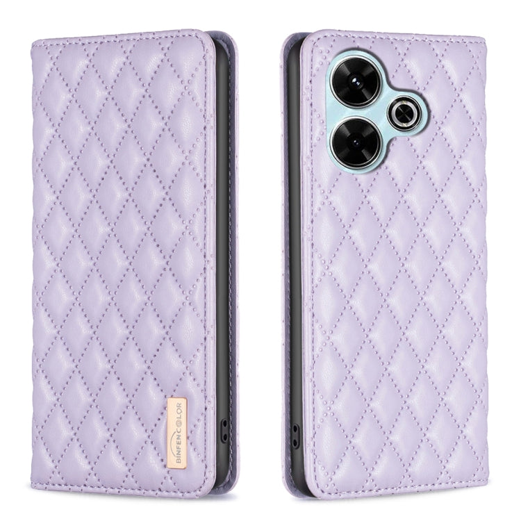 Diamond Lattice Magnetic Leather Flip Phone Case, For Xiaomi Poco M6 4G / Redmi 13 4G, For Xiaomi Redmi Note 13 Pro 4G Global, For Xiaomi Poco M6 Pro 4G, For Xiaomi Redmi A3, For Xiaomi Redmi Note 13 4G Global, For Xiaomi Redmi K70E                    ...
