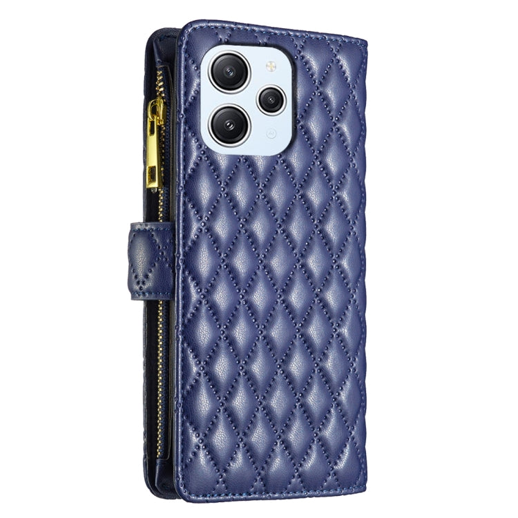 Diamond Lattice Zipper Wallet Leather Flip Phone Case, For Xiaomi Redmi 12 4G, For Xiaomi Poco F5 5G / Redmi Note 12 Turbo, For Xiaomi Redmi Note 12S 4G / Note 11, For Xiaomi Civi 3 5G