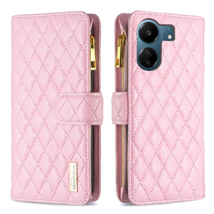 Diamond Lattice Zipper Wallet Leather Flip Phone Case, For Xiaomi Redmi Note 13 Pro 4G Global, For Xiaomi Poco M6 Pro 4G, For Xiaomi Redmi A3, For Xiaomi Redmi Note 13 4G Global, For Xiaomi Redmi K70E, For Xiaomi Redmi 13C                              ...