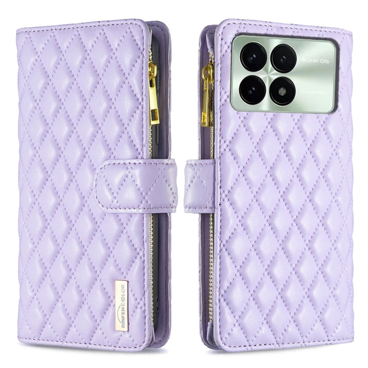 Diamond Lattice Zipper Wallet Leather Flip Phone Case, For Xiaomi Redmi Note 13 Pro 4G Global, For Xiaomi Poco M6 Pro 4G, For Xiaomi Redmi A3, For Xiaomi Redmi Note 13 4G Global, For Xiaomi Redmi K70E, For Xiaomi Redmi 13C                              ...
